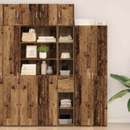 Walplus Slim Storage Cabinet With Drawer Old Wood 30 X 42.5 X 225 Cm - thumbnail 1