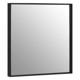 Orsina Sturdy Black Large Square Wall Mirror, Contemporary Lounge Mirror, Versatile Antique Mirror For Home, Office - thumbnail 2