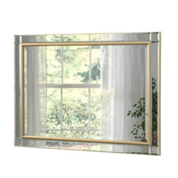 Yearn Venetian Bevelled Brass Mirror 90.5X116Cm - thumbnail 2