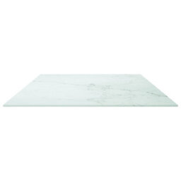 Berkfield Table Top White 120X65 Cm 8mm Tempered Glass With Marble Design - thumbnail 4