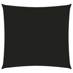 Berkfield Sunshade Sail Oxford Fabric Square 6X6 M Black - thumbnail 1