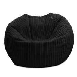 rucomfy Beanbags Rucomfy Indoor Classic Kids Bean Bag Chair - Black Jumbo Cord Slouchbag - thumbnail 2