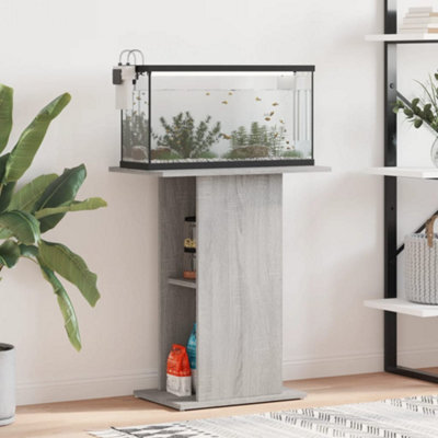 Walplus Aquarium Stand Grey Sonoma 60.5X36X72.5 Cm Engineered Wood - image 1