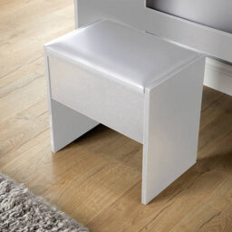 Home Source Ella White Dressing Table With Stool And Led Lights Mirror - thumbnail 7