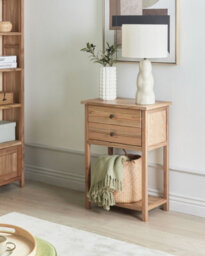 Beliani Console Table Salton Sassafras Wood Brown - thumbnail 2