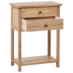 Beliani Console Table Salton Sassafras Wood Brown - thumbnail 4