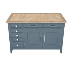 Baumhaus Signature Blue Hidden Home Office Desk - thumbnail 4