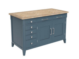 Baumhaus Signature Blue Hidden Home Office Desk - thumbnail 6
