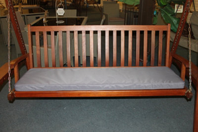 Garden Market Place Garden Furniture Cushion- 3 Seater Swing Seat Or Large Bench Cushion In Grey - image 1