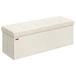 LEDREM Storage Ottoman, Foldable Ottoman Foot Rest, 38 X 110 X 38 Cm, Storage Bench, Loads Up To 300 Kg, For Living Room, Bedroom - thumbnail 2