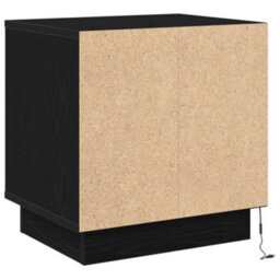 Berkfield Bedside Cabinet With Led Lights Black Oak 44X34,5X45 Cm - thumbnail 8