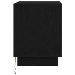 Berkfield Bedside Cabinet With Led Lights Black Oak 44X34,5X45 Cm - thumbnail 7