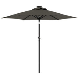 Berkfield Garden Parasol With Steel Pole Anthracite 225X225X212 Cm - thumbnail 2