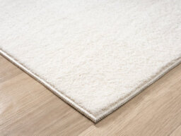 Comfy Washable Low Pile Living Room Area Rug - Anti-Slip Felt Backing Cream 60Cm X 100Cm - thumbnail 4