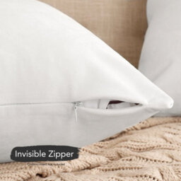 Deconovo Set Of 2 Velvet Cushion Covers 50 X 50 Cm White Cushion Cover For Garden Cushion - thumbnail 2