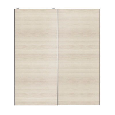 GoodHome Atomia Mirror Oak Effect 2 Door Sliding Wardrobe Door Kit (H)2250mm (W)2000mm - image 1