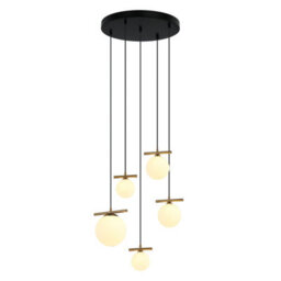 Luminosa Lighting Luminosa Merseta Cluster Pendant Ceiling Light Antique Bronze 5Xe14,g9 - thumbnail 2