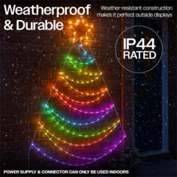 Xmas Haus Pre-Lit Rgb Flat Christmas Tree Silhouette Metal Frame, App Or Handheld Remote Controlled 1.4M - thumbnail 4