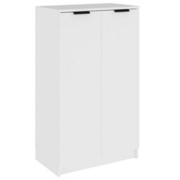 Berkfield Shoe Cabinet White 59X35X100 Cm Engineered Wood - thumbnail 2