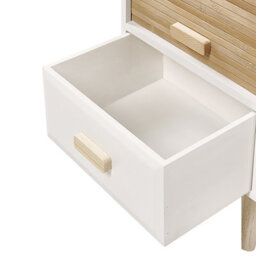 Wyld And Coco Brightnest Kids Bedside Table Nightstand White With Light Wood Accents 1 Drawer - Small Bedroom Nightstand - thumbnail 5