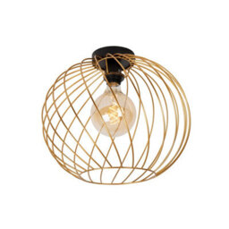 Lucide Danza Classic Flush Ceiling Light 40Cm - 1Xe27 - Matt Gold, Brass