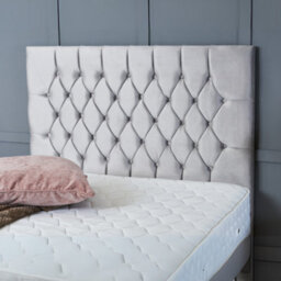 Bsspoke Ottoman Bed Lift Up Storage Divan Blue Velvet With Orthopaedic Mattress 138Cm Chesterfield Headboard All Sizes - thumbnail 5