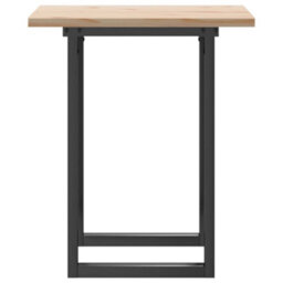 Berkfield Dining Table O-Frame 70X70X75.5 Cm Solid Wood Pine And Steel - thumbnail 5