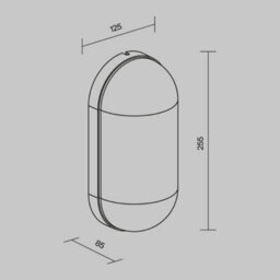 Luminosa Lighting Luminosa Candle 25Cm Outdoor Flush Wall Lamp Graphite Ip65 1Xe27 - thumbnail 3