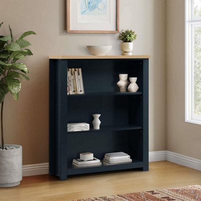 Birlea Highgate 3 Tier Bookshelf Bookcase Navy Blue - image 1