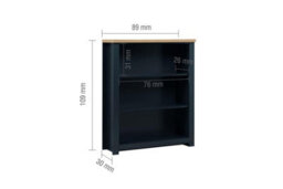 Birlea Highgate 3 Tier Bookshelf Bookcase Navy Blue - thumbnail 4