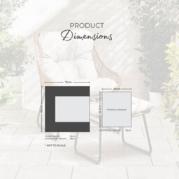 Furniturebox Uk Tahiti Indoor / Outdoor Beige Rattan Chair & Footstool - thumbnail 9