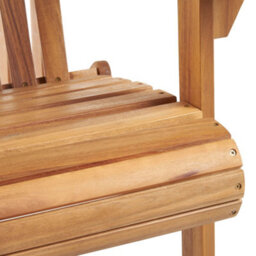 Vonhaus Natural Adirondack Chair, Outdoor Acacia Wood Garden Chair & Teak Oil Finish, Weather Resistant, Hudson - thumbnail 7