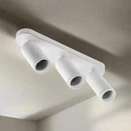 CGC Lighting Cgc Solis White Triple Gu10 Ceiling Spotlight With Halo Ring Adjustable Spot Bar - thumbnail 1