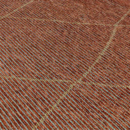 Terracotta Geometric Modern Geometric Rug Easy To Clean Living Room And Bedroom-120Cm X 170Cm - thumbnail 2
