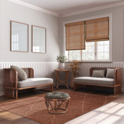 Terracotta Geometric Modern Geometric Rug Easy To Clean Living Room And Bedroom-120Cm X 170Cm - thumbnail 1