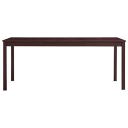 Berkfield Elegant Dining Table Dark Brown 180X90X73 Cm Pinewood - thumbnail 1