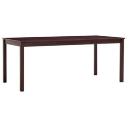 Berkfield Elegant Dining Table Dark Brown 180X90X73 Cm Pinewood - thumbnail 2