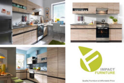 Impact Furniture Under Sink Kitchen Cabinet Small 800mm Unit Freestanding Base Cupboard Sonoma Oak Wenge Junona - thumbnail 4