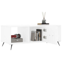 Berkfield Coffee Table White 102X50X40 Cm Engineered Wood - thumbnail 4