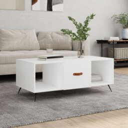 Berkfield Coffee Table White 102X50X40 Cm Engineered Wood - thumbnail 1