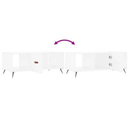 Berkfield Coffee Table White 102X50X40 Cm Engineered Wood - thumbnail 9