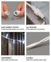 Eagle Connect Led String Lights White Rubber Cool White 5M - thumbnail 5