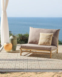 Beliani Garden Chair Todi Bamboo Taupe - thumbnail 2