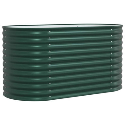 Berkfield Modern Garden Raised Bed Green 160 X 80 X 81 Cm Steel - image 1