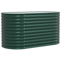 Berkfield Modern Garden Raised Bed Green 160 X 80 X 81 Cm Steel