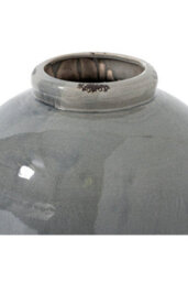 Garda Grey Glazed Tall Juniper Vase, Modern Ceramic Centerpiece - thumbnail 2