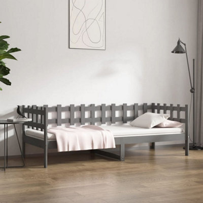 Berkfield Day Bed Grey 90X200 Cm Solid Wood Pine - image 1