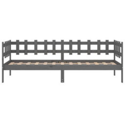 Berkfield Day Bed Grey 90X200 Cm Solid Wood Pine - thumbnail 8