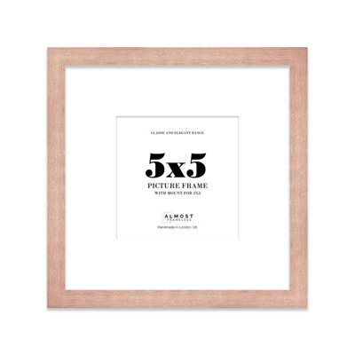 "5X5"" Bronze Picture Frame - 5X5"" Square Frame With 3X3"" Mount For 5X5""/3X3"" Pictures Art Deco Style Room Decor, 1 Pack" - image 1