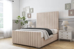 "Sloomy Madison Sand Naples Bed Frame With Mattress With 50"" Upholstered Headboard 2'6 Small Single" - thumbnail 2